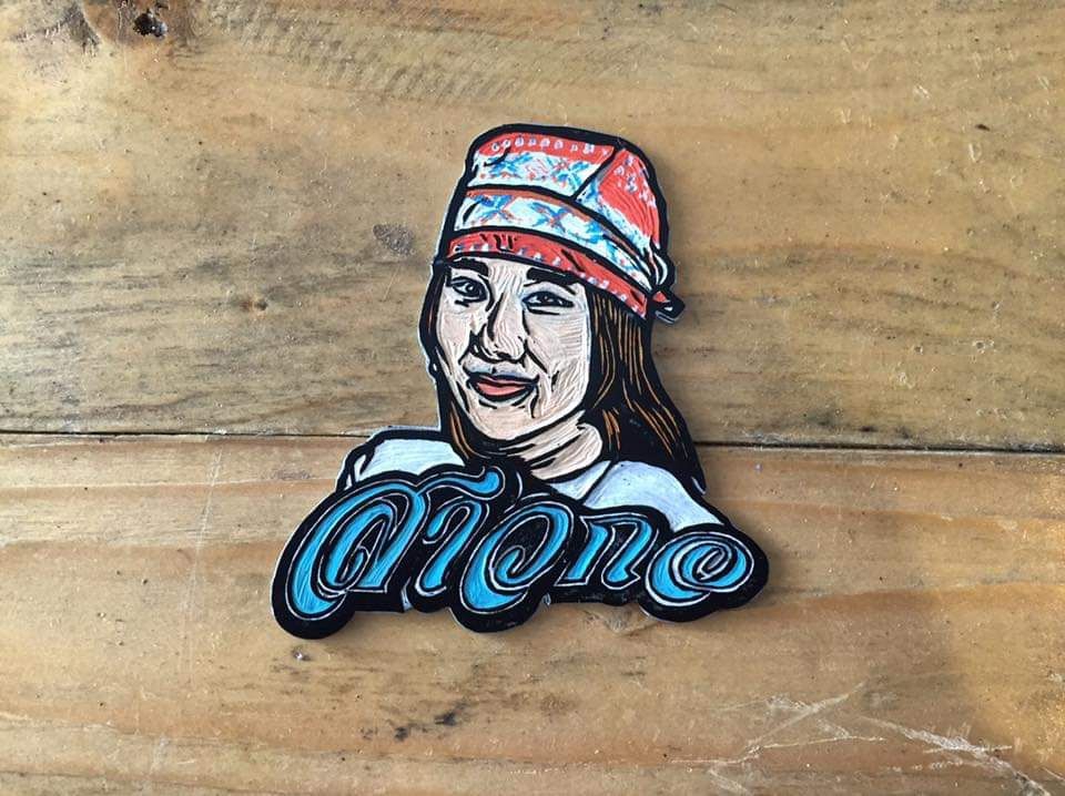 อื่นๆ - งานแกะรูปหน้าคนเป็นแม่เหล็กติดตู้เย็น / Linocut Magnet - 9