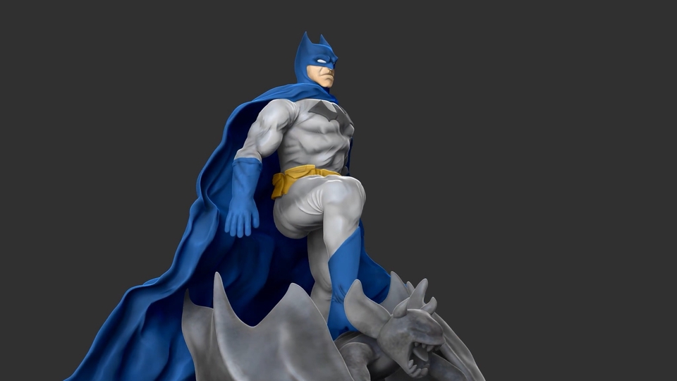 รับปั้นโมเดล3D Batman บนฐานหิน โมเดล3มิติคุณภาพสูง