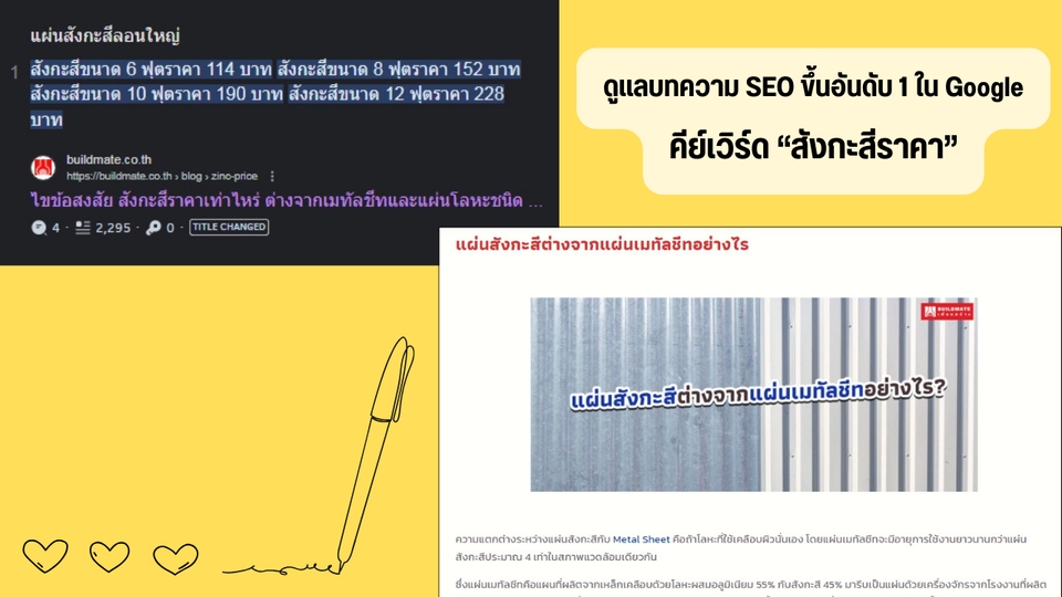 รับเขียนบทความSEOและคอนเทนต์ภาษาไทย สังกะสีราคาถูก