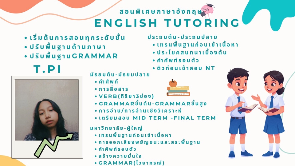 สอนพิเศษภาษาอังกฤษ เริ่มตั้งแต่ 0 จนสามารถสื่อสารได้คล่อง
