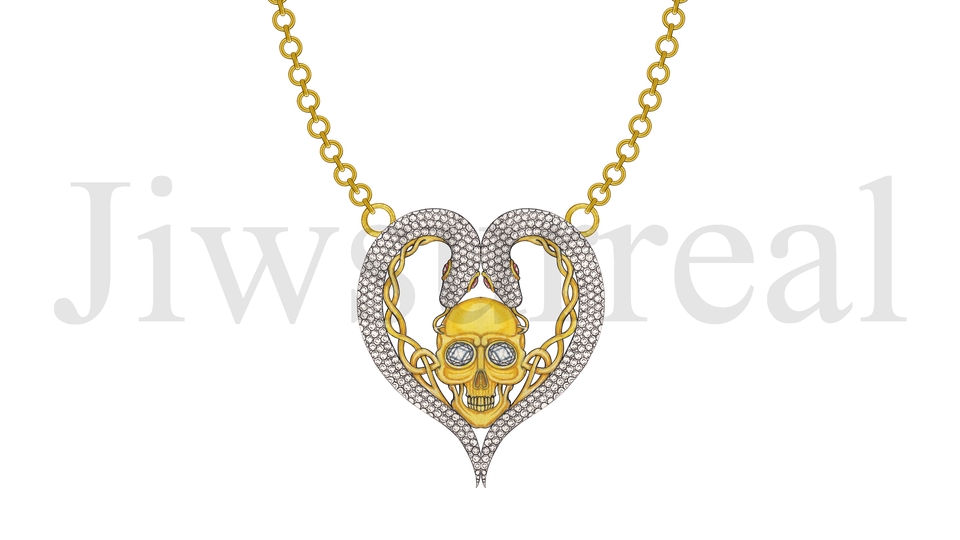 Art & Craft - ออกแบบเครื่องประดับหัวกะโหลก | Custom Skull Jewelry Hand-Drawn Design - 31