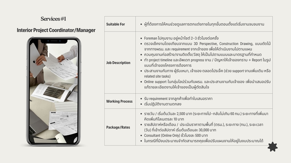 ที่ปรึกษางานก่อสร้าง - Consultant/Project Manager - Interior (ที่ปรึกษา/ผู้จัดการงานตกแต่งภายใน) - 7
