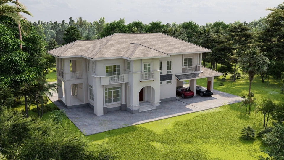 แบบบ้านสองชั้น ออกแบบโครงสร้างบ้าน พร้อม BOQ รับเขียนแบบบ้าน