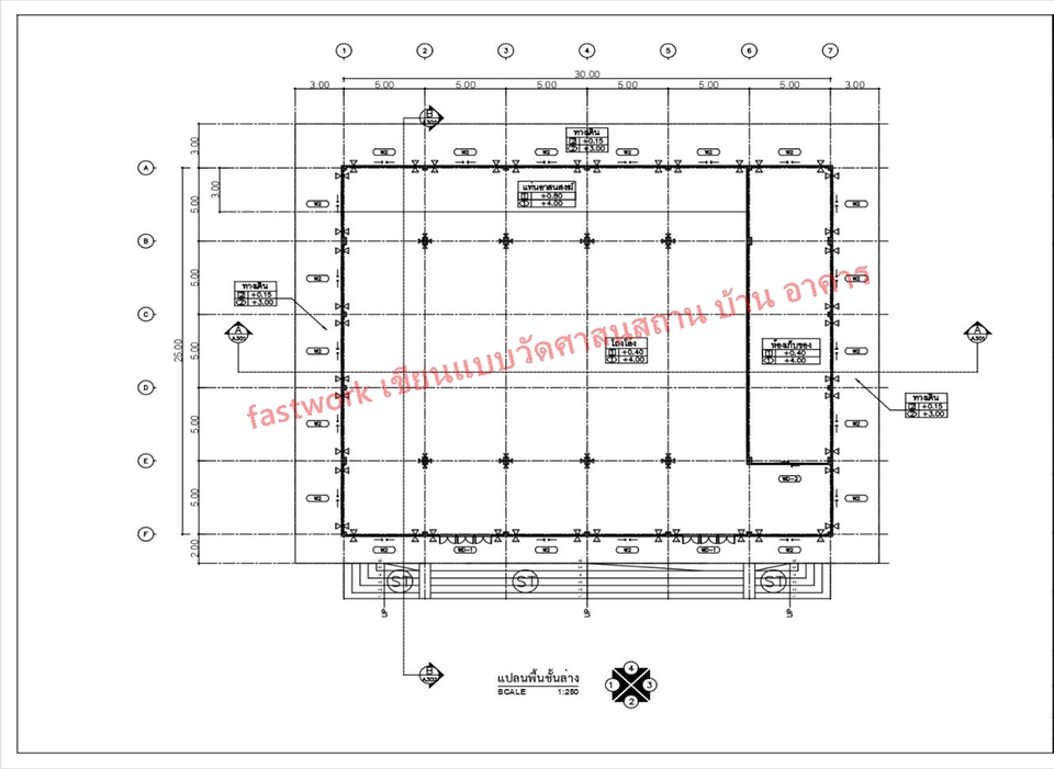 เขียนแบบวิศวกรรมและออกแบบโครงสร้าง - เขียนแบบวัดและออกแบบวัดและศาสนสถานต่างๆโบสถ์ วิหาร บ้านและอาคาร แบบ2Dและ3Dถอดแบบ ประมาณราคาBOQ - 10
