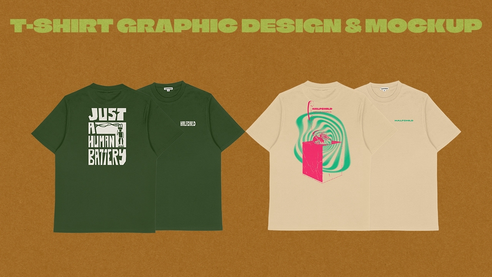 สกรีนเสื้อผ้า - T-Shirt Graphic Design / Realistic Mock Up / Design Tech Pack - 2