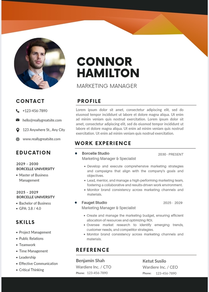 Portfolio & Resume - บริการออกแบบเรซูเม่สมัครงาน - 2