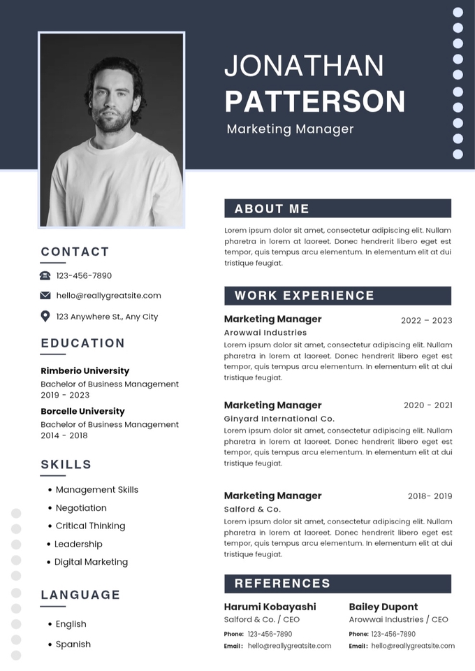 Portfolio & Resume - บริการออกแบบเรซูเม่สมัครงาน - 7