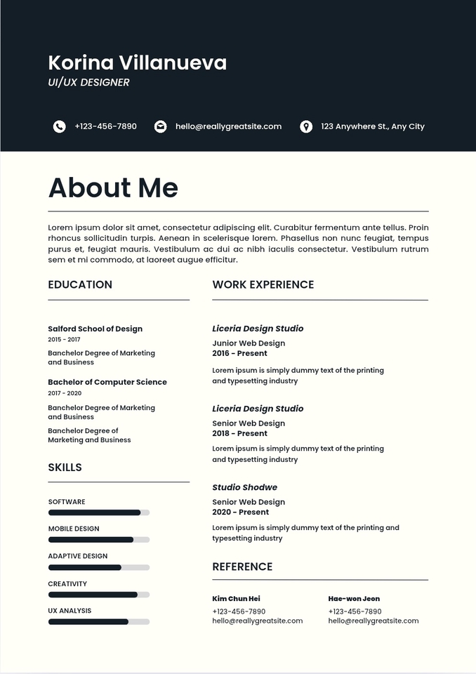 Portfolio & Resume - บริการออกแบบเรซูเม่สมัครงาน - 8