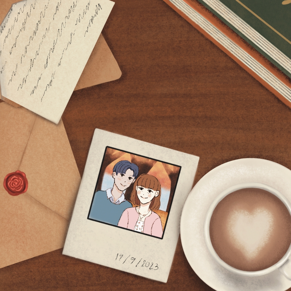 รับวาดรูปคู่รักสไตล์การ์ตูนน่ารัก ภาพประกอบ 1992023