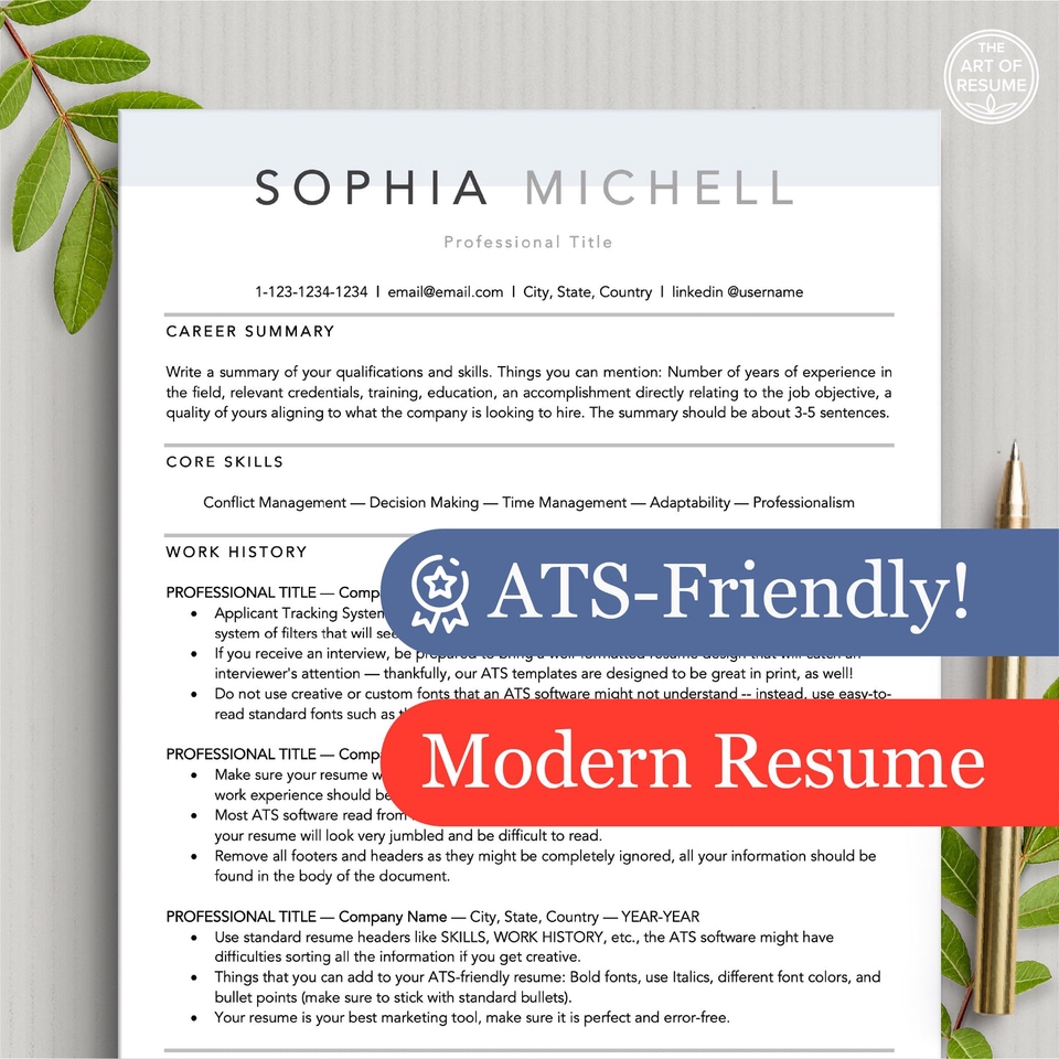 รับทำเรซูเม่สมัยใหม่ ATS Friendly ออกแบบโปรไฟล์บริษัท CV Portfolio มืออาชีพ