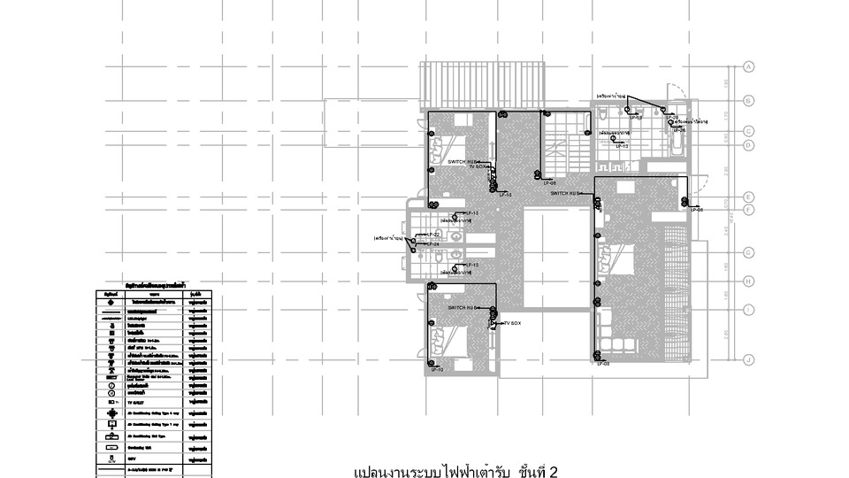 แบบแปลนงานระบบไฟฟ้าเต้ารับชั้นที่1บ้านพักอาศัย