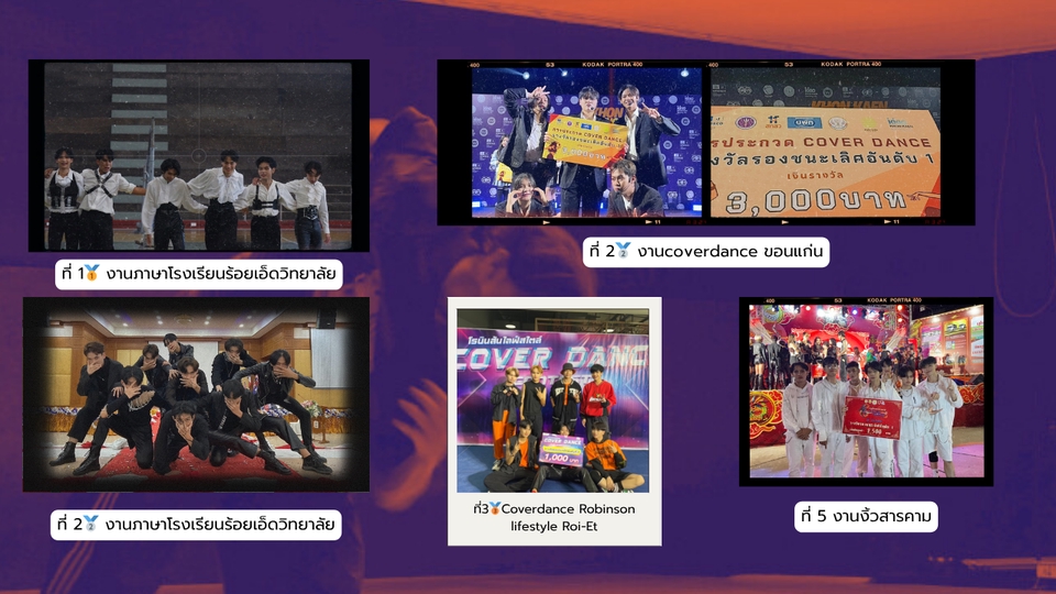 รางวัลงานแข่ง Coverdance