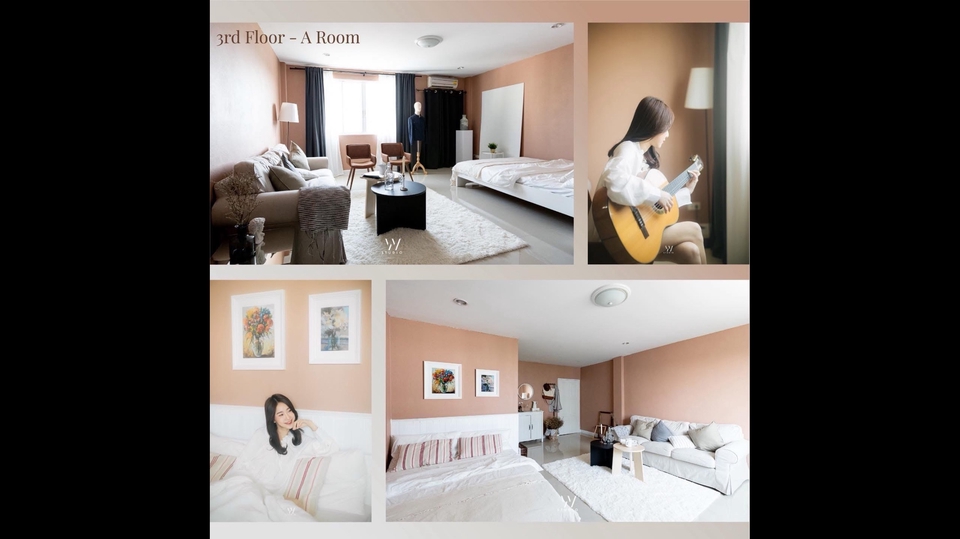 ชั้น3 ห้องA - สตูดิโอเตียงนอนสุดคลาสสิค ถ่ายโปรไฟล์ ถ่ายเล่นกับเพื่อนๆ หรือรูปคู่ก็เหมาะครับ