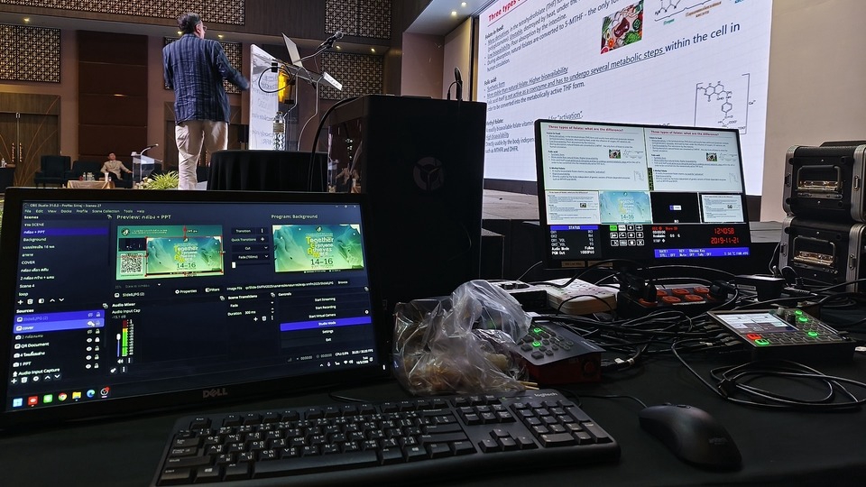 คอนโทรลภาพงานสัมมนา on site ใช้โปรแกรม OBS studio