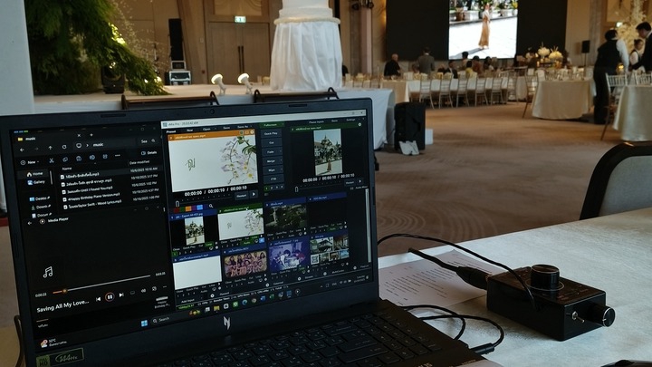 แบคสเตจ คอนโทรล ภาพ - เสียง งานแต่ง