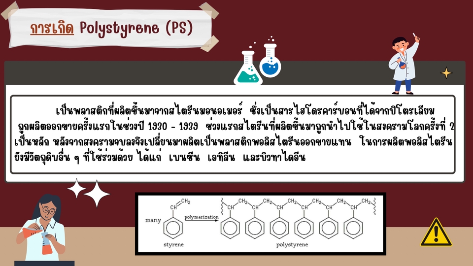 ออกแบบแบนเนอร์canva สาระวิทยาศาสตร์พอลิสไตรีน