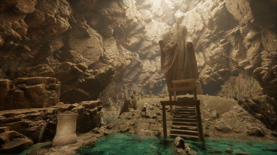 รับทำโมเดล3D พระพุทธรูปในถ้ำ โมเดล3มิติ 3D packshot