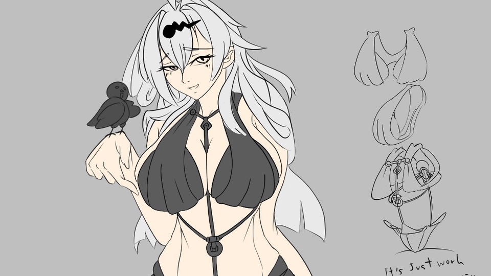 Beach Day Yixuan Costume Design Sketch 2