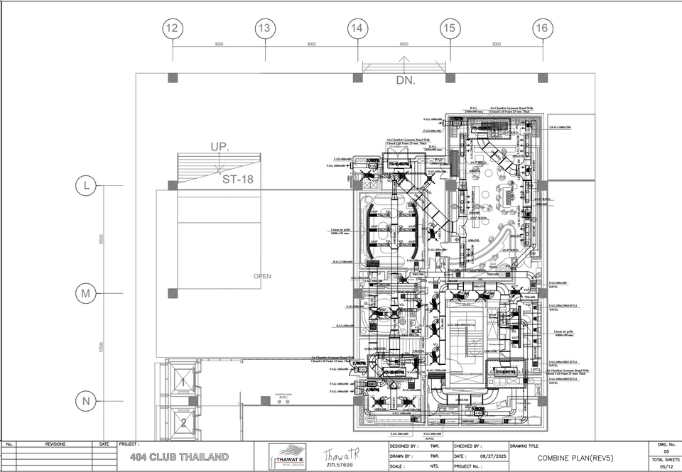 แบบแปลนโรงแรมชั้นเดียว พร้อม BOQ เขียนแบบโรงแรม รับเขียนแบบอาคาร