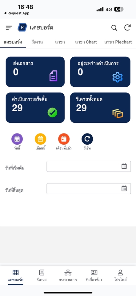 แอพ Request Center