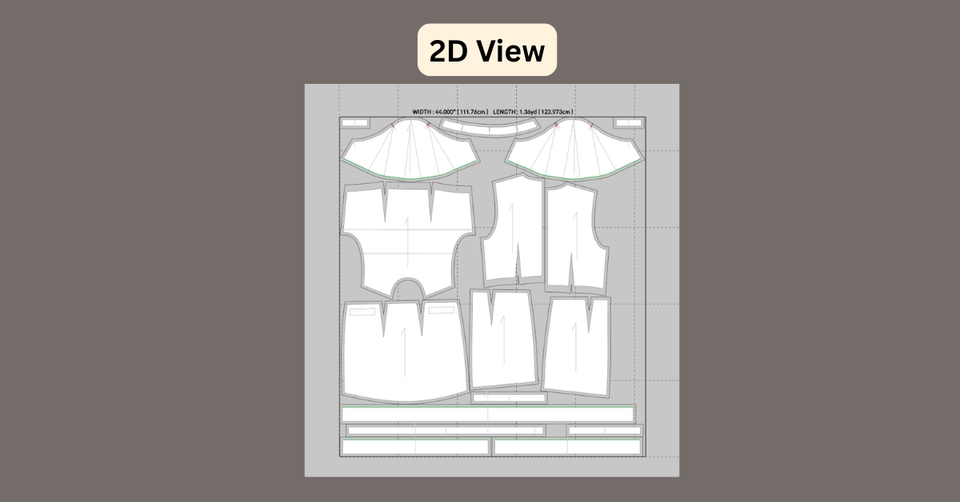 รับออกแบบแพทเทิร์นเสื้อผ้าแฟชั่น  แบบ 2D