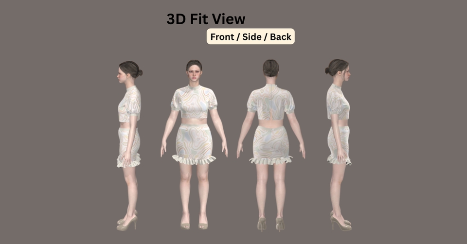 รับออกแบบชุดแฟชั่น 3D  แบบใหม่ล่าสุด ชุดกระโปรงสั้น