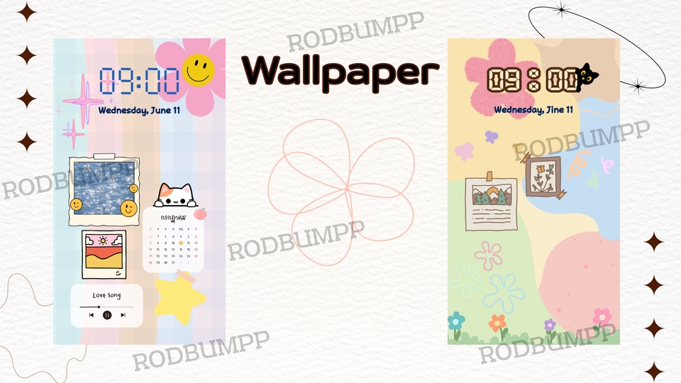 ออกแบบCanva วอลเปเปอร์น่ารัก สไตล์ญี่ปุ่น