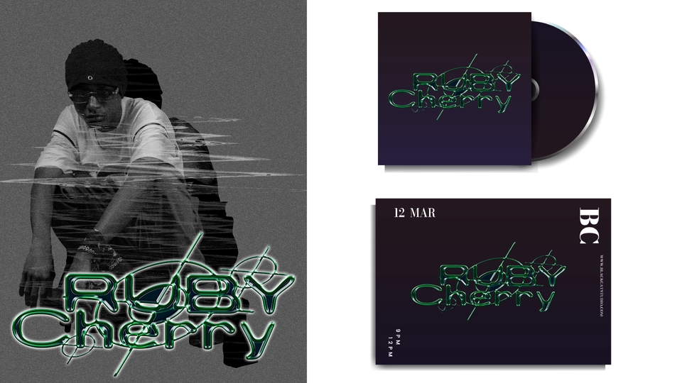 รับออกแบบโลโก้ 'Ruby Cherry' สไตล์มินิมอล เรียบหรู ดูดี พร้อมทำปก CD สำหรับศิลปิน