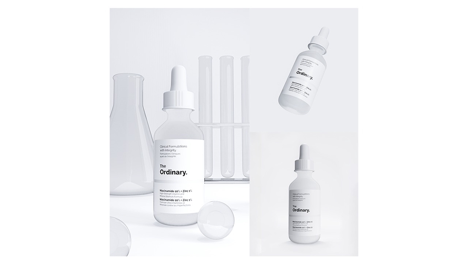 รับทำโมเดล3Dสินค้า The Ordinary 3D packshot สวยงาม