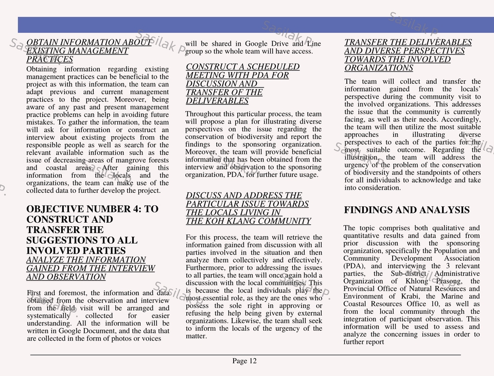 -ทำ Report
-เขียนบทความ
-จัด layout