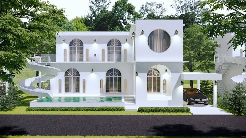 เขียนแบบวิศวกรรมและออกแบบโครงสร้าง - Pool Villa 2 ชั้น (พื้นที่ 273 ตร.ม.) - 2