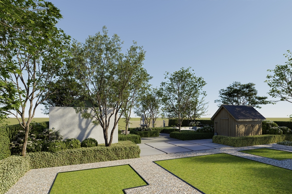 รับออกแบบภูมิทัศน์สวยงาม จัดสวนสไตล์โมเดิร์น