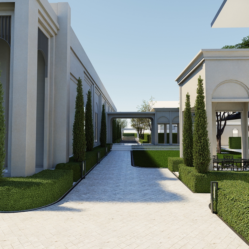 รับออกแบบภูมิทัศน์สวยหรู สไตล์โมเดิร์น จัดสวนบ้านหรู