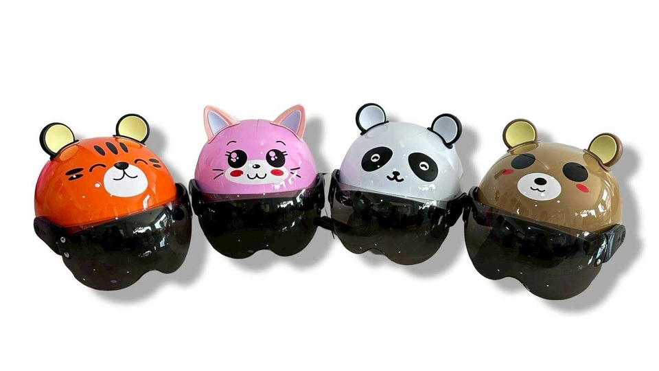 หมวกกันน็อคครึงใบเด็ก(มีหู+บังลม)