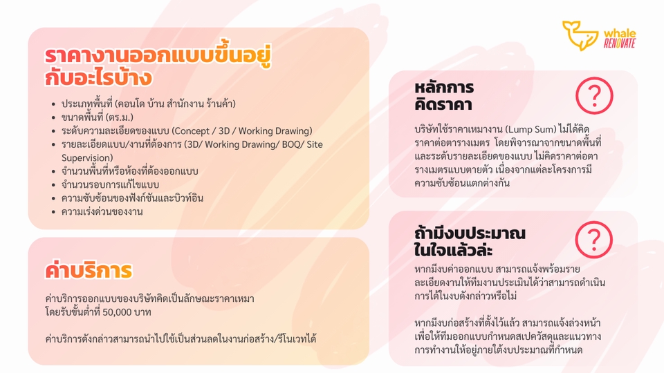 ราคางานออกแบบภายใน