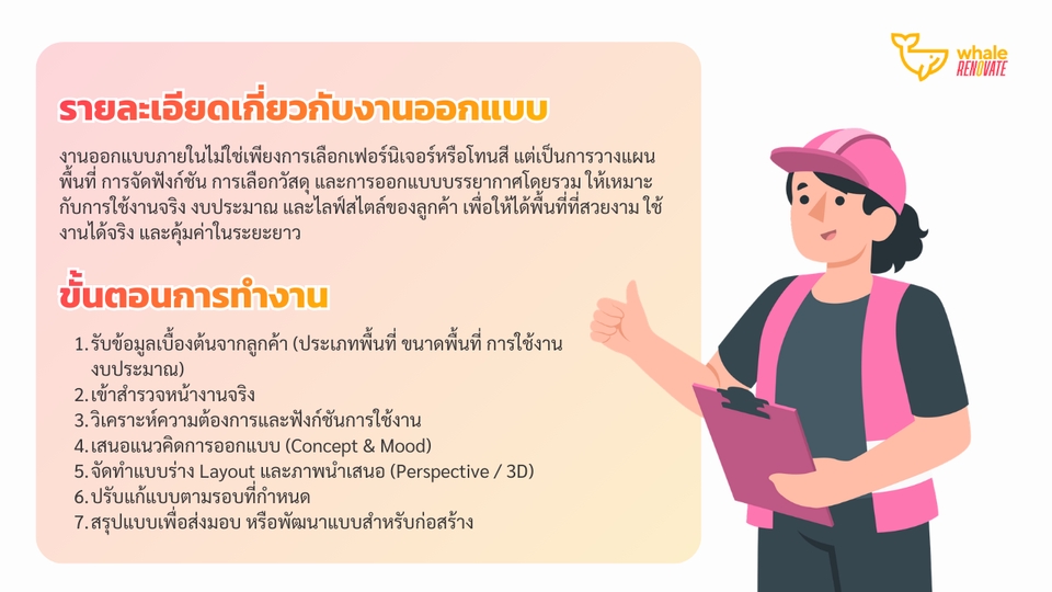 รายละเอียดงานออกแบบภายใน