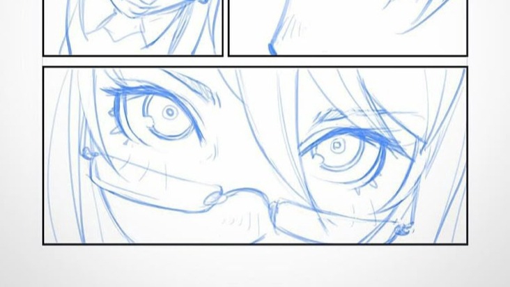 สตอรี่บอร์ดการ์ตูนอนิเมะ  วาดภาพประกอบ