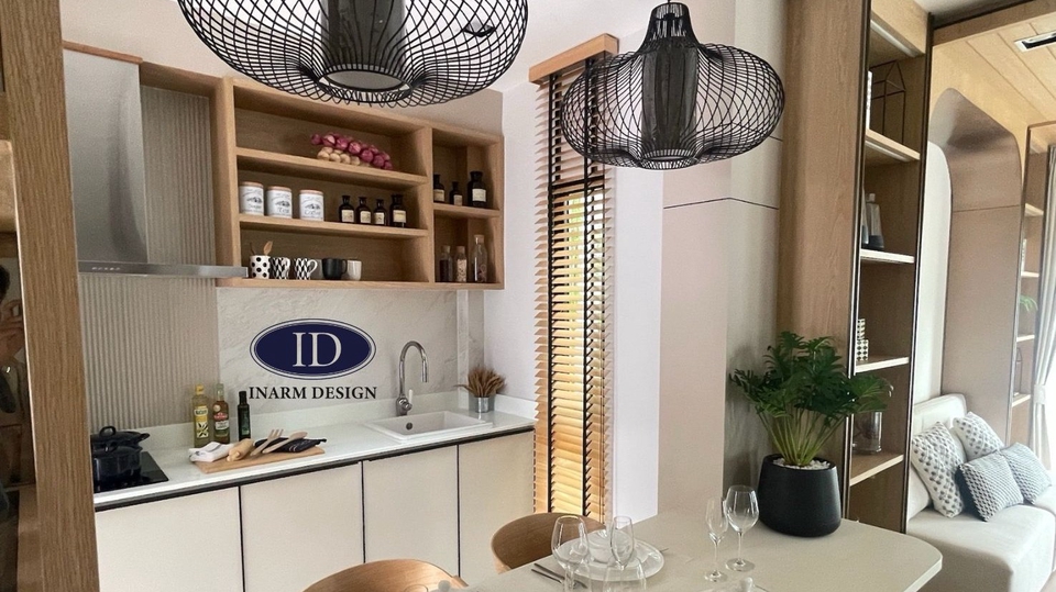 มู่ลี่ไม้ห้องทานอาหาร