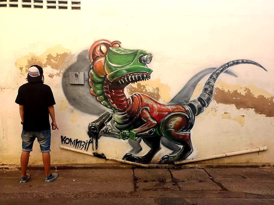 เพ้นท์ผนัง - รับพ่นสีสเปร์ย เพ้นท์ผนัง ตกแต่งร้านต่างๆ - 22