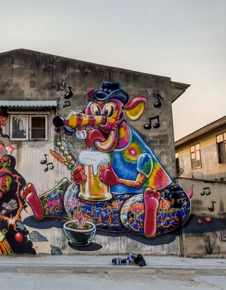 เพ้นท์ผนัง - รับพ่นสีสเปร์ย เพ้นท์ผนัง ตกแต่งร้านต่างๆ - 21