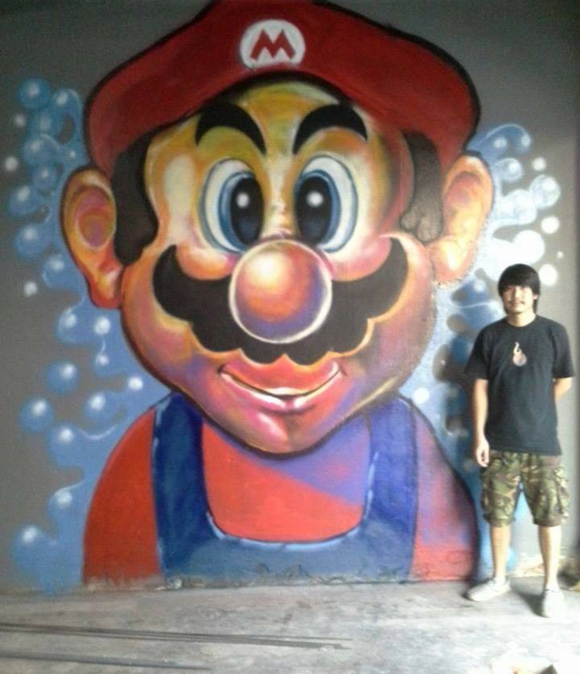 เพ้นท์ผนัง - รับพ่นสีสเปร์ย เพ้นท์ผนัง ตกแต่งร้านต่างๆ - 25