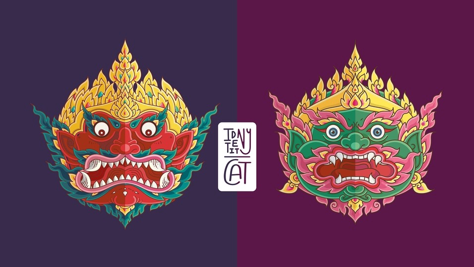 รับวาดลายไทย การ์ตูน ยักษ์ และอื่นๆ