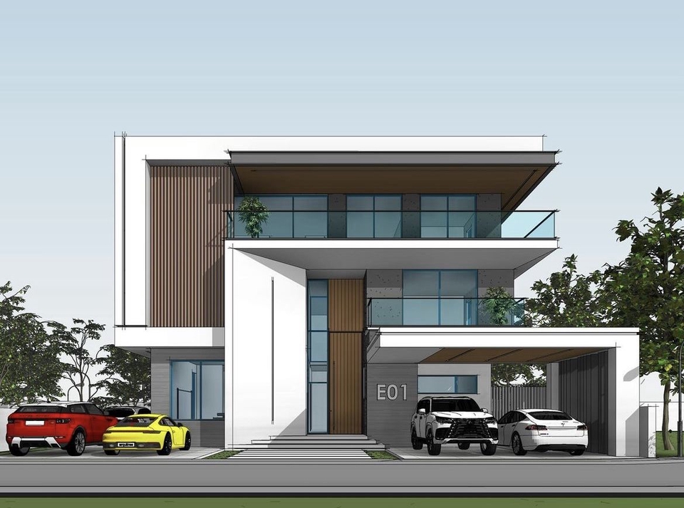 รับออกแบบ 3d perspective โมเดลบ้าน 3 มิติ