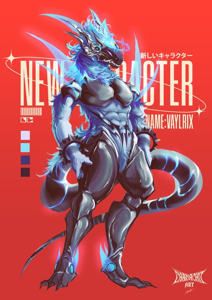 ออกแบบตัวละคร Vaylrix สไตล์แฟนตาซี ไซไฟ ตัวละคร3D ออกแบบคาแรคเตอร์