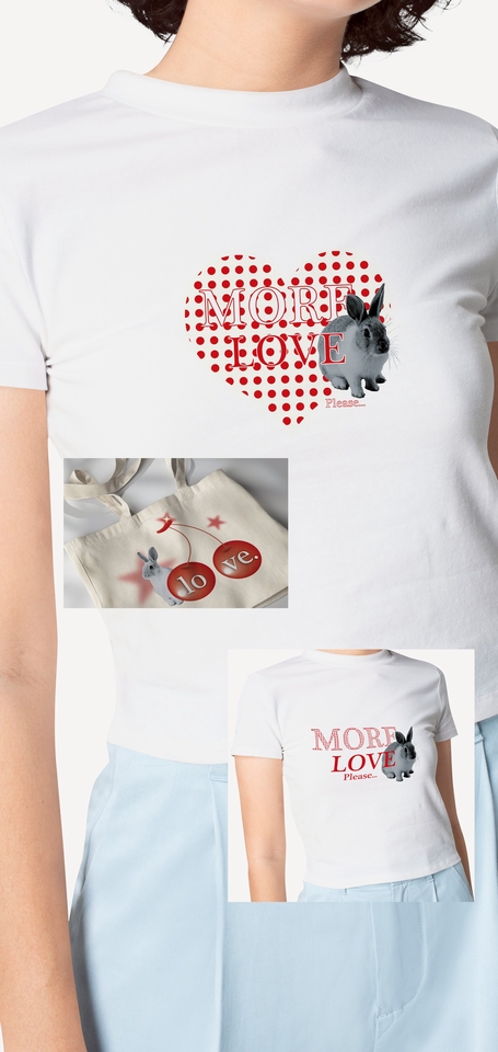 ออกแบบเสื้อผ้าแฟชั่นลายกระต่ายน่ารัก  เสื้อผ้าสไตล์มินิมอล