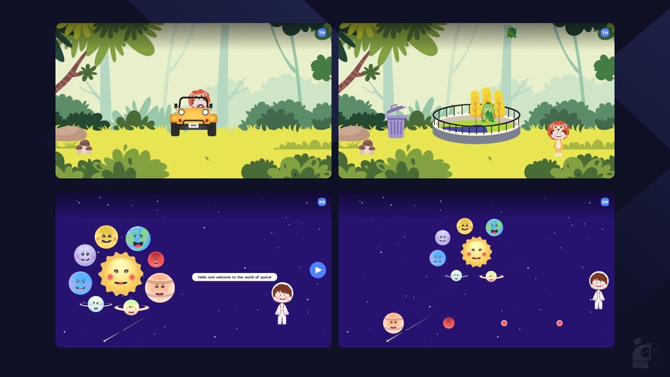 รับสร้างเกมมือถือ เกมพัฒนาเด็กน่ารัก ภาพตัวอย่างเกม