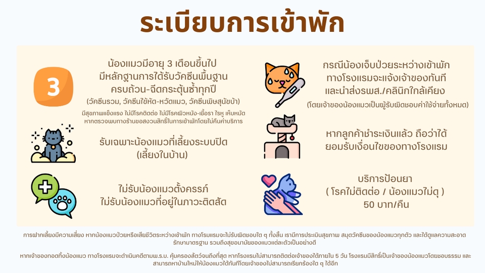 รับจ้างเลี้ยงสัตว์ - รับฝากแมวห้อง Standard - 3