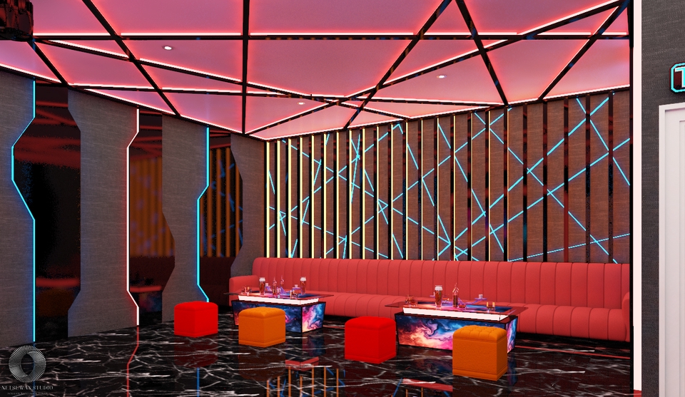 ออกแบบตกแต่งภายในและภายนอก - รับออกแบบห้อง KTV ราคาประหยัด - 4