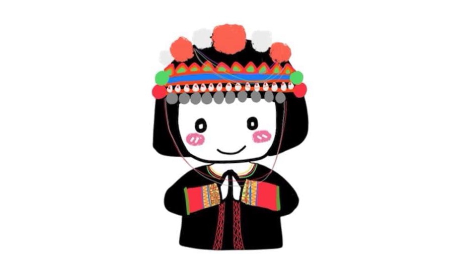 รับวาดการ์ตูนน่ารัก สไตล์อนิเมะ ภาพวาดการ์ตูนหญิงชุดพื้นเมือง