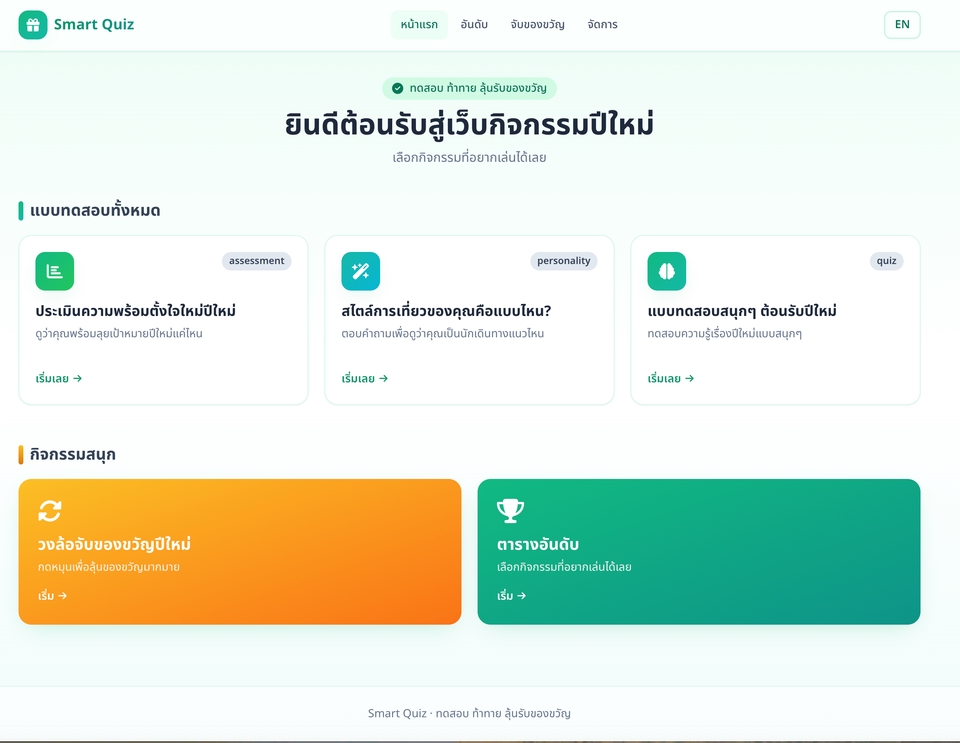 Web Development - ระบบ Quiz (แบบทดสอบออนไลน์) เป็นเครื่องมือสร้างแบบทดสอบ ประเมินผล และการเรียนรู้แบบโต้ตอบ - 2